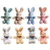Rabbit Doll Plush Soft Stuffed Animal with Detachable Knitted Sweater Cute Lop-Ear Healing Toy for Kids Adults Bedroom Decor Gifts