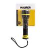 MAURER - Battery-Powered Non-Slip Rubber LED Hand Flashlight (2 AA) 55 Lumens 1 Watt. IP44 Protection