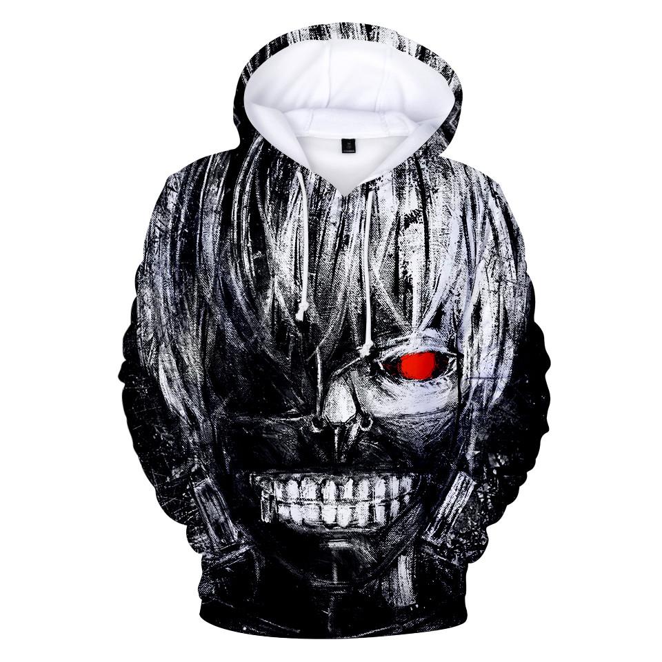 

Толстовка с капюшоном Tokyo Ghoul 3D Printed Hoodies для мальчиков/девочек Толстовка с длинным рукавом Мультяшный свитер Топы Подростковая одежда 4XL