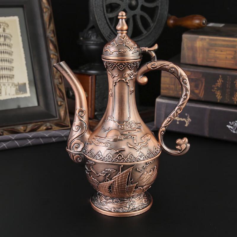 Винтажная металлическая фляжка Shangqi