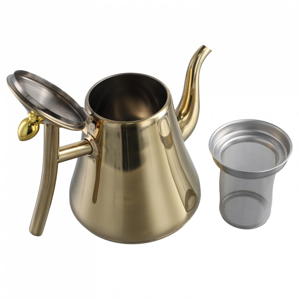 Sturdy Stainless Steel Teapot for Induction Cooker Built In Filter Design