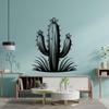 Modern Iron Cactus Wall Decor Black Metal Art Home Ornament Southwest Style