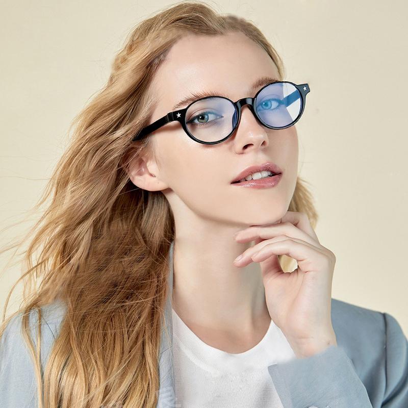 Latest Trendy Oval Anti Blue Light Eyeglasses Ladies High Quality Lightweight TR90 TR90 Eyewear Designer Style Style Blocking Blue Light Computer