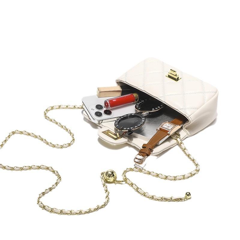 This Year's Trend: Small Style Crossbody Bag for Women 2025 New Model with Small Gold Ball and Optional Quilted Chain Bag for Women