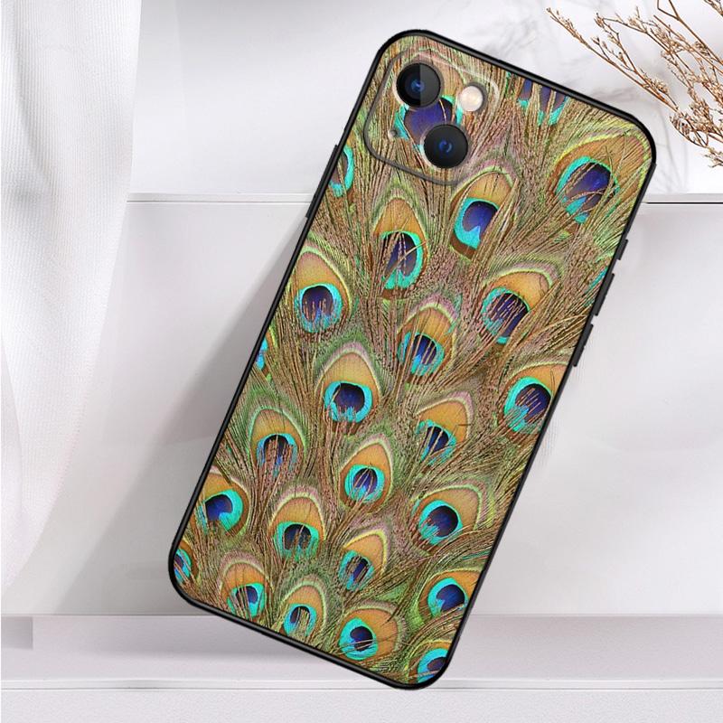 Bird Peacock Feather Shockproof Case For iPhone 17 11 14 15 16 Pro Max Plus 12 13 Mini 16e 17 Air Phone Cover