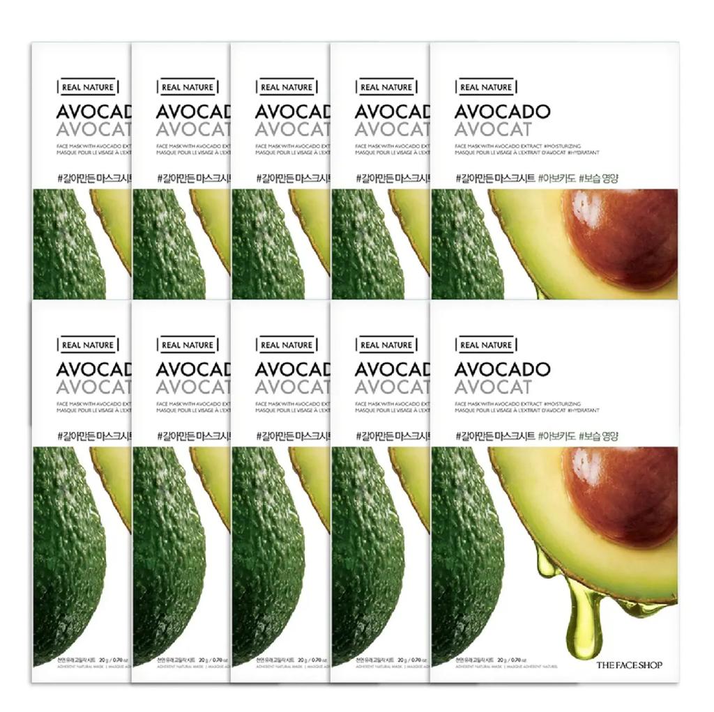 The Face Shop Maschera Viso Avocado Naturale 20g x 10pz