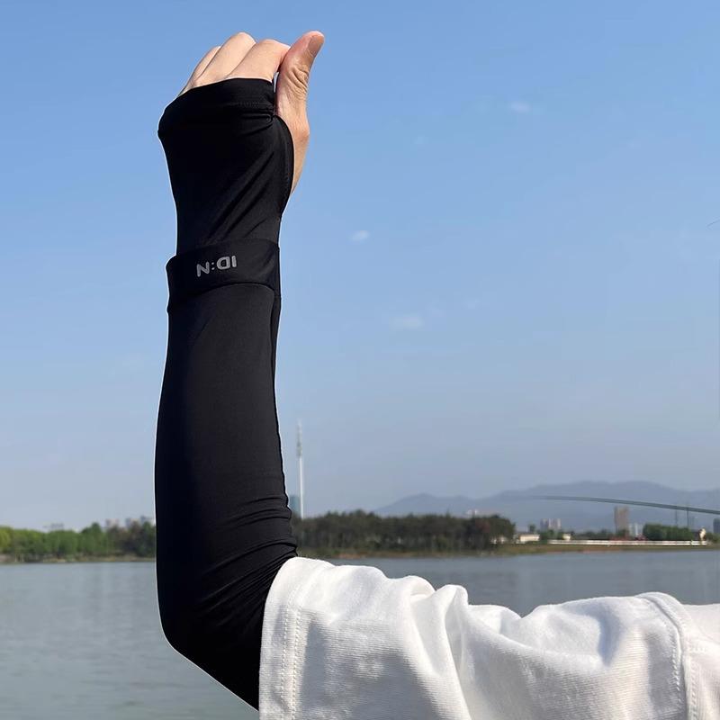 Men's Cool Ice Silk Arm Sleeves - Sun Protection, Loose Fit for Summer & Fishing, Plus Size