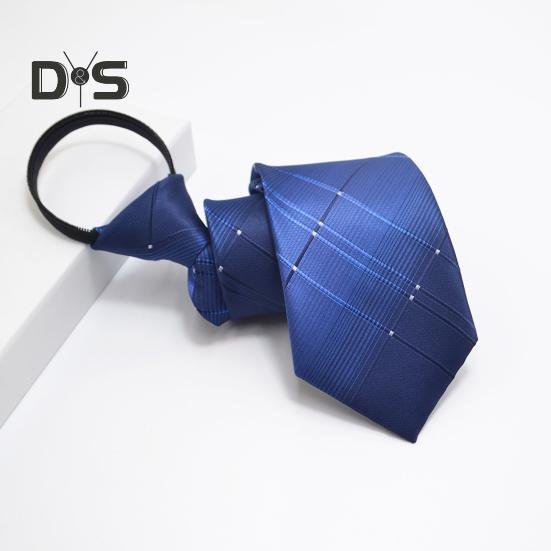 Men Business Tie Multiple Pattern Designs Rich Colors No Knot Casual Neck Tie Banquet Wedding Party Necktie