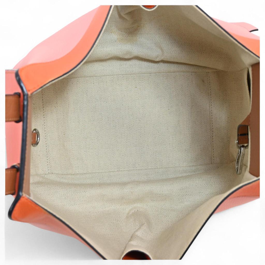 Auth LOEWE Hammock Small 2Way Shoulder Handbag Leather Pink Orange Lo9998bf