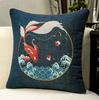 Chinese New Style Fu Character Pillow Case, Wedding Red Lucky Linen Cushion Cover for Sofa Bedroom Decor