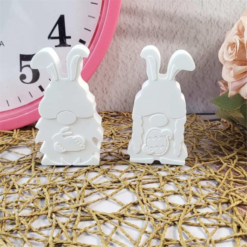 Bunnies Statue Silicone Candle Molds for Candle Soap Home Decoration Animal Shape Silicone Candle Molds for Epoxy Resin