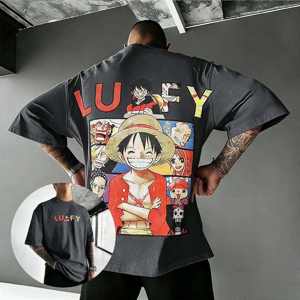 Oversized One Piece Luffy Anime Graphic T Shirt Men Women 2026 Summer Streetwear Tee Casual Short Sleeve Tops Cartoon Print Y2k