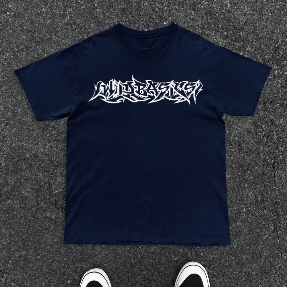 Summer Latest American Trend Y2K Top T-shirt Letter Printing Large Size Round Neck Short-sleeved Men's and Women's Top T-shirt