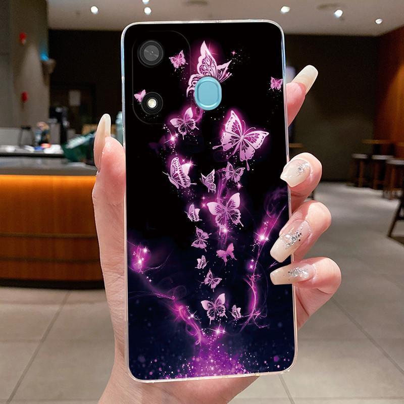 For ITEL A27 LTE / P17 A551L Case Clear Fashion Butterfly Flower Soft TPU Silicone Back Cover For ITEL A27 P17 Pro 4G Phone Case