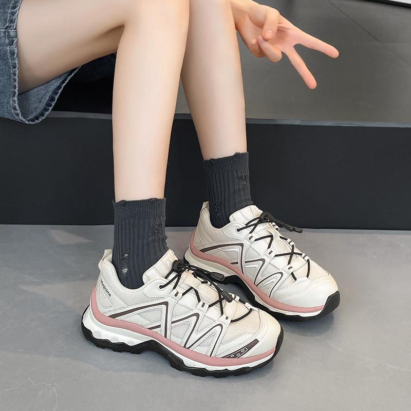 Augustine Sports Dad Shoes Women's 2025 Summer New Retro Hong Kong Style Light Casual Shoes Platform Running Shoes