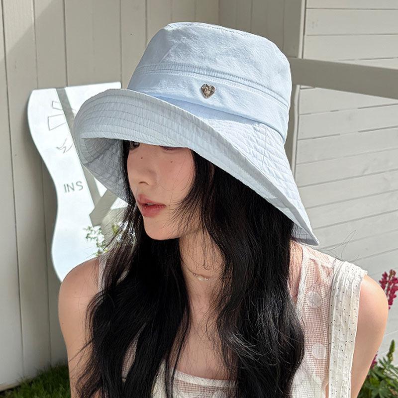 Big Brim Bucket Hat Women's Summer Thin Breathable Sunshade Hat Outdoor Travel Sunshade Sunscreen Hat Shows Small Face