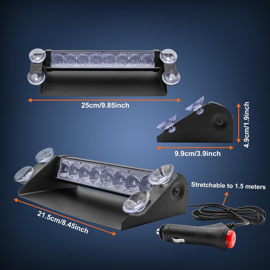 X-STYLE LED Strobe Light, , Yellow, White, 2 Colors, 3 Modes, Warning Light, Flashing,