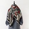 Style Floral Lines Texture Fashion Printing Double-Sided Imitation Cashmere Warm Scarf Women'S Outer Shawl