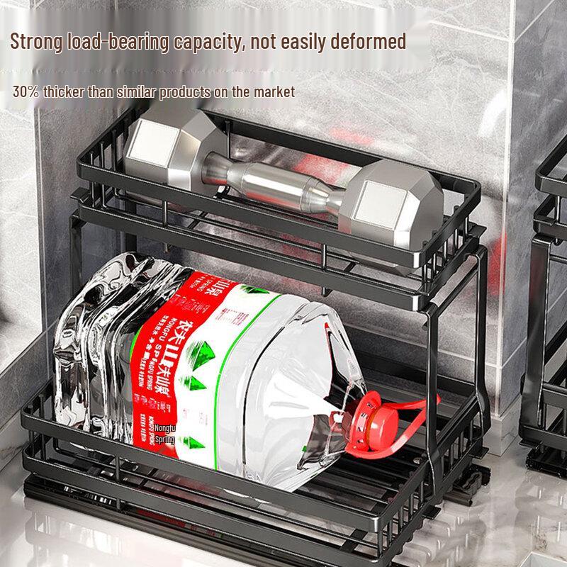 HPMILY Double-Layer Pull-Out Kitchen Spice Rack