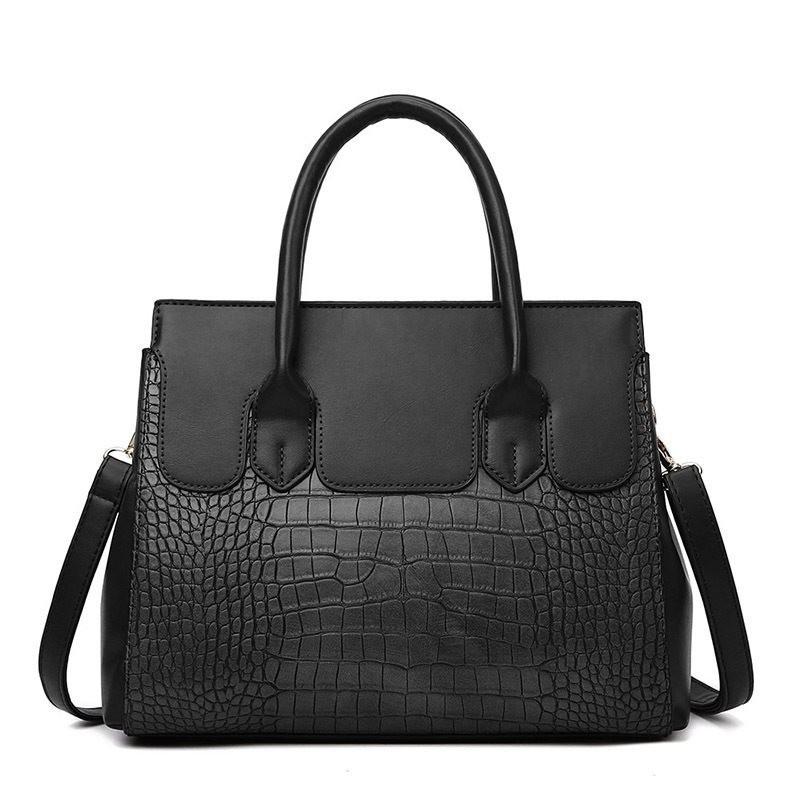 Fashionable 2023 Women s Slouchy Tote Bag With Chic Stitching Details In Versatile Colors Single чёрный