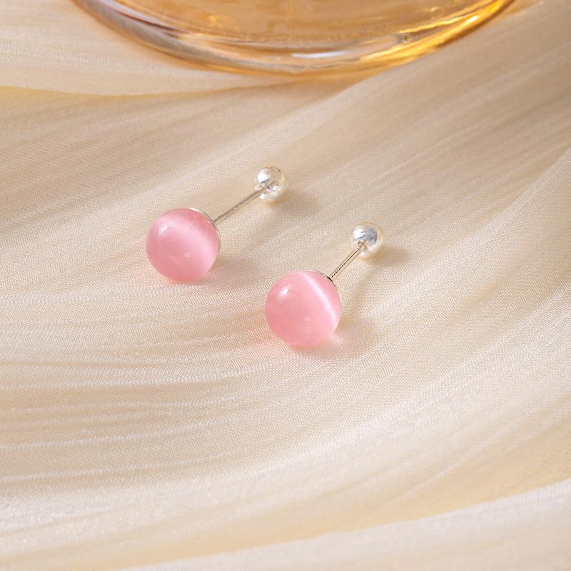 Simple Temperament, Small Earrings, Macaron Jelly Color, Adzuki Bean Stud Earrings, Students' Ear Holes, No Need To Pick Exquisite Earrings.