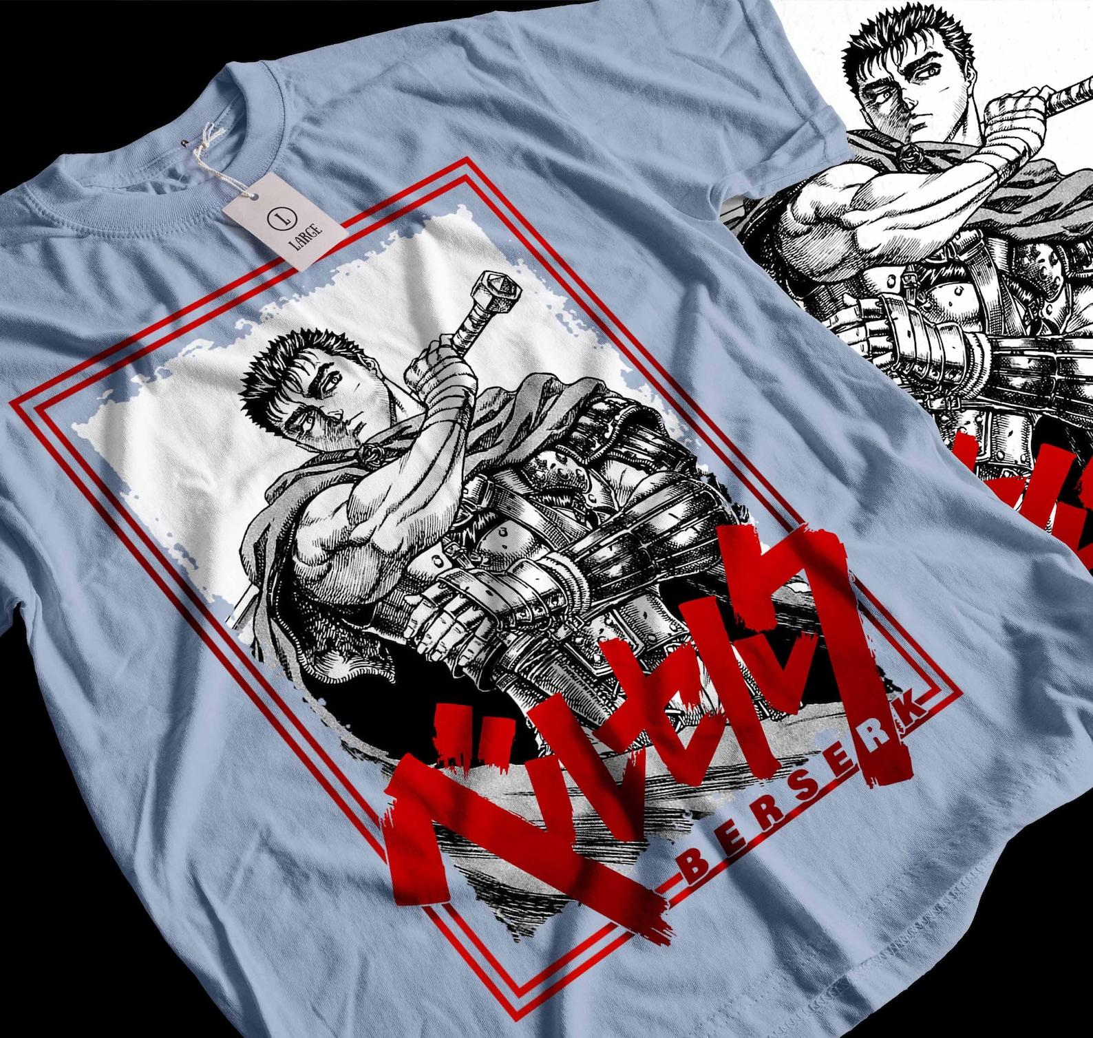 Unisex Skull Knight Shirt, Anime Vintage Special T-shirt, Anime Manga, Anime Shirt, Black Swordsman, Graphic Anime Tee, Manga Shirt, Japan 4XL