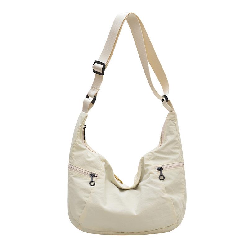 Casual Macron Shoulder Bag Waterproof Nylon Crossbody Niche Retro Commuter Dumpling Bag