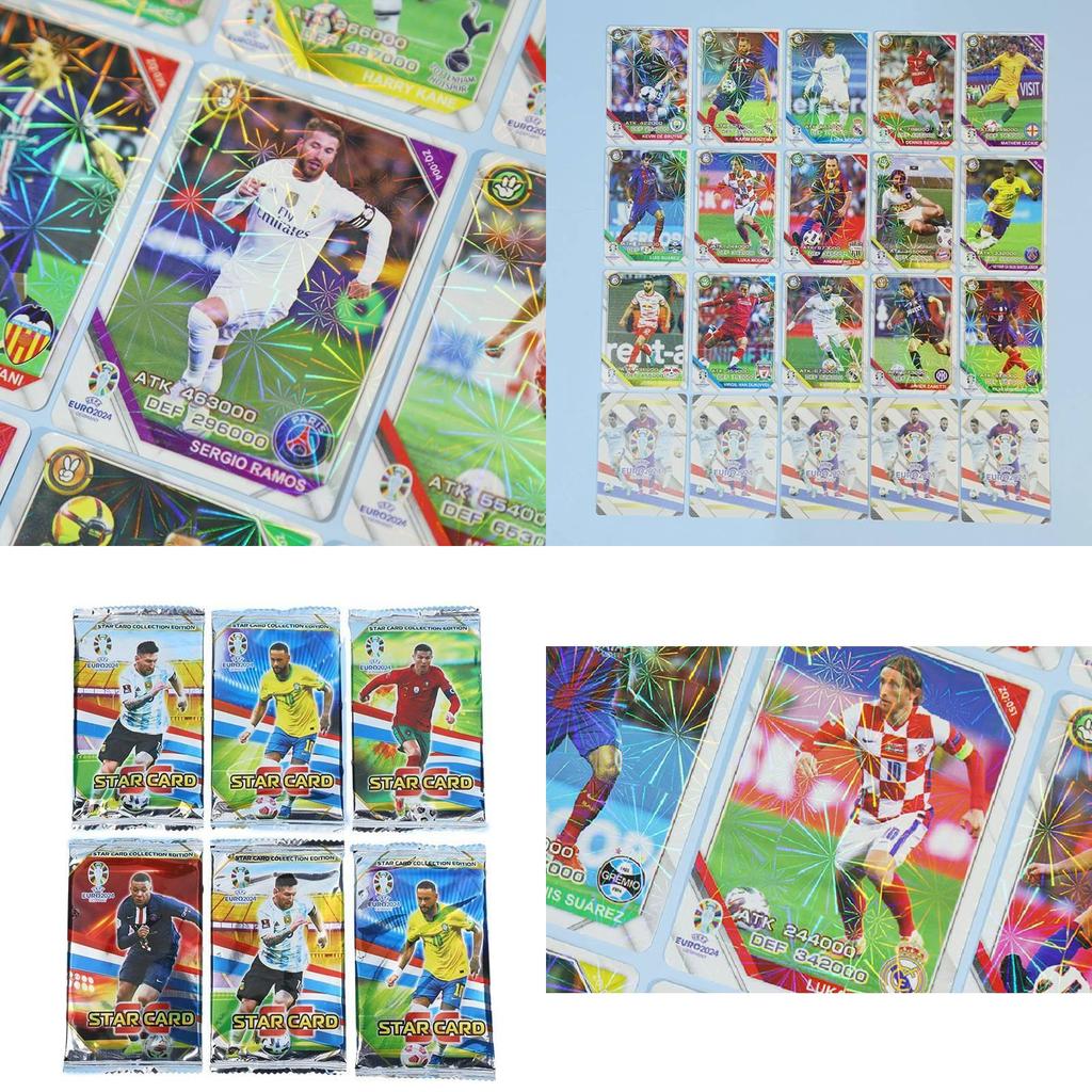 High-quality Soccer Star Cards European Cup Messi Neymar Ronaldo Shinny Collectibles