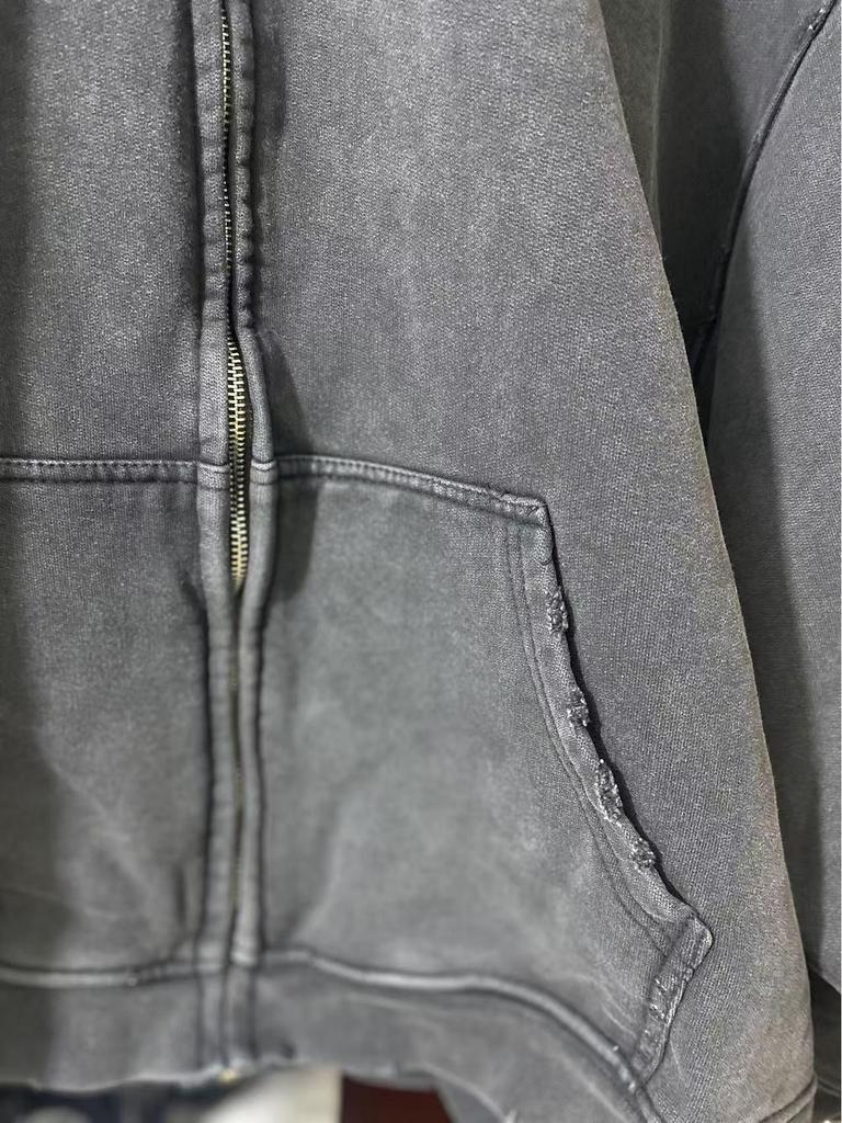 Sudadera con capucha y cremallera Patchwork Unisex de moda 2023
