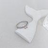 S925 Sterling Silver Four-Prong Gold Diamond Ring with 0.50ct Moissanite for Women - Luxurious High-End Feel