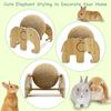 Fhiny Rabbit Scratch Toy, Natural Sisal Rabbit Scratching Ball Cute Sisal Rope Bunny Claw Scratcher Rotating Ball Interactive Toys Nail Scratching