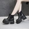 Thick-soled Martin Boots for Women's Autumn and Winter New Inner Height-increasing Boots Thick-heeled Short Boots One-pedal Versatile Cigarette Boots