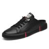 Mens Shoes Casual Slippers Breathable Fashion Sneakers Men Genuine Leather Half Drag High Quality Beach Summer Shoes Soft Flats