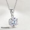 New Real D VVS1 Moissanite Necklace 925 Sliver for Woman Luxury Wedding Jewelry Accessories Simulated Diamond Gifts
