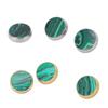 3 Pcs Trumpet Valve Cap Embedded Green Standard Metal Finger Button Trumpet Valve Replacement Parts