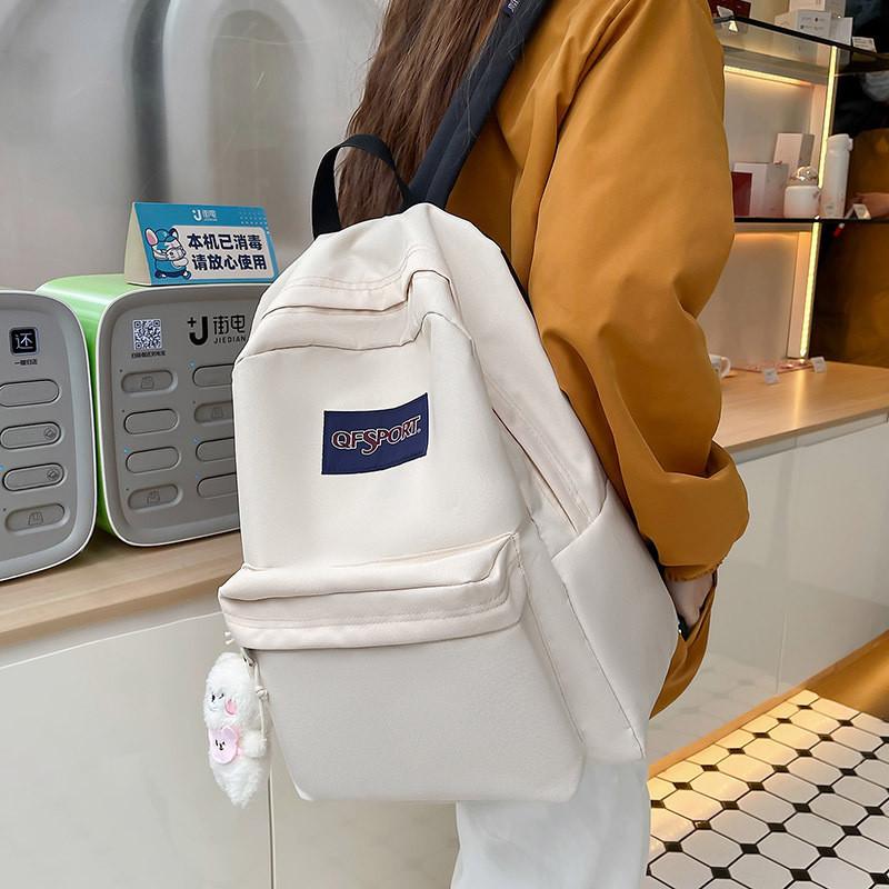 Spacious Nylon Backpack For Students With Waterproof And Wear-resistant Fabric