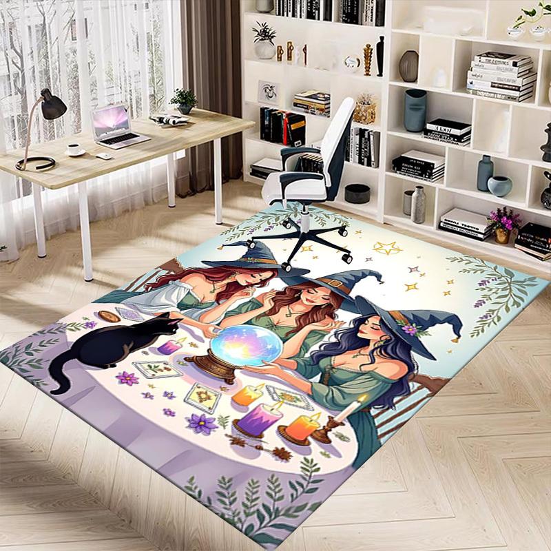 1PC Witchcraft Magic Extra Large Non Slip Floor carpet, Office, family, bedroom, Studio   Large Area Rug Indoor Rugs, , Vibrant Colors