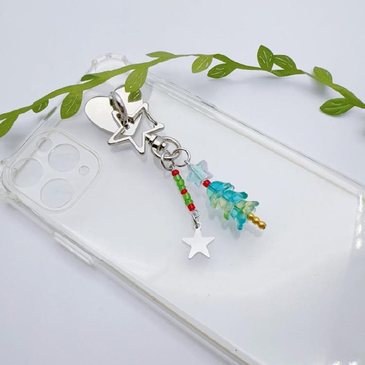 Cute Christmas Tree Keyring Mini Fish Pendant Keychain Cartoon Bag Pendant Charm