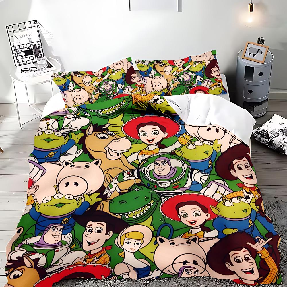 Hot Toy Story Duvet Cover Pillowcase Cartoon Buzz Lightyear Bedding Set Adult Boy Girl Bedroom Decoration Children Gift Single