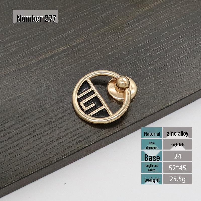 

Ручка для ящика из сплава золотистой меди и цинка в китайском стиле с подвеской-узлом