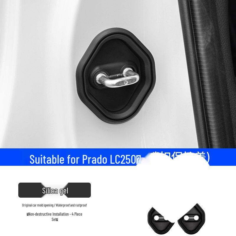2024 New Prado LC250 Silicone Door Lock Cover – Shock Absorbing Pad Modification