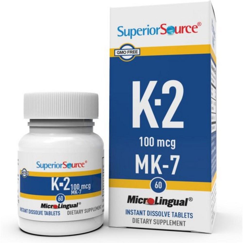 Superior Source Vitamin Bone Strength Health Support K2 MK-7 Menaquinone-7 100