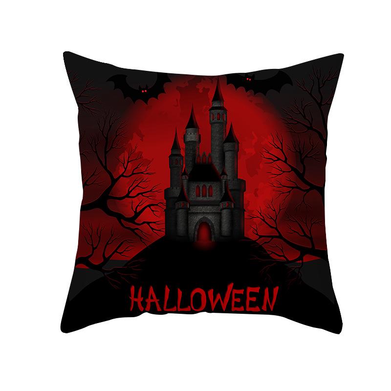New Nordic Halloween Throw Pillow Cover Black Letter Print Sofa Cushion Cover Cushion Cover Home