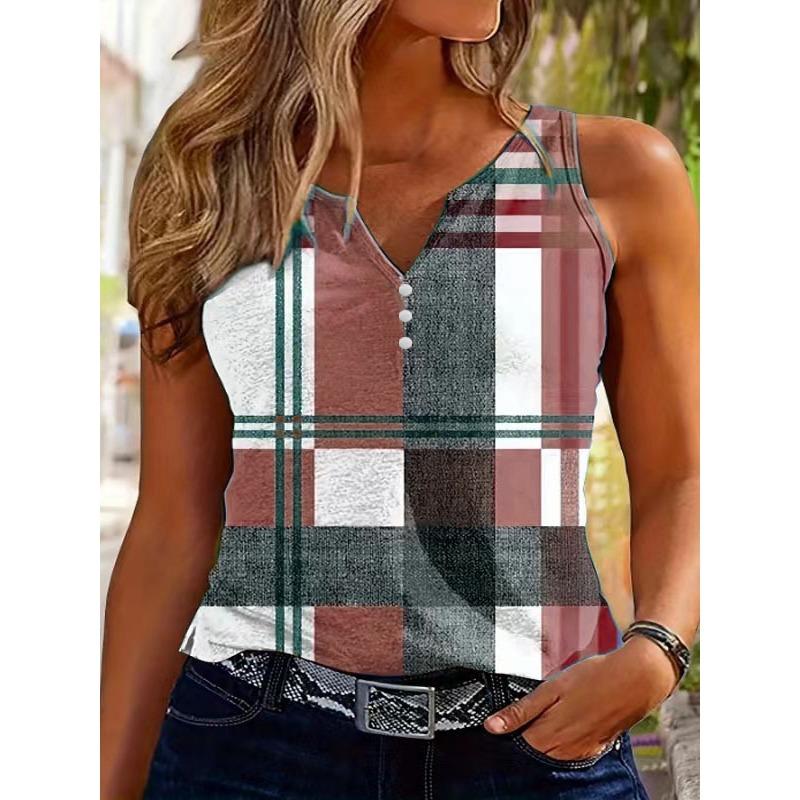 

JPNTKY Women s Fashion Casual Sleeveless V Neck Blouses & Shirts Unique design S красный