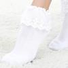 1 Pair Cotton Socks Skin-friendly Colorfast Lace Patchwork Lace Princess Socks for Daily Life