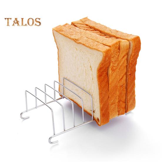 Nerezový stojan na chléb 8-drážkový držák toastů pro vzduchovou fritézu Obdélníkový stojan na toasty do kuchyně Nerezový stojan na chlazení chleba Víceúčelový stojan na toasty