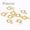 5/10PCS 925 Sterling Silver Spring Ring Clasps For Jewelry Making DIY 18K Gold Plated Necklace Clasp Connectors Accessories