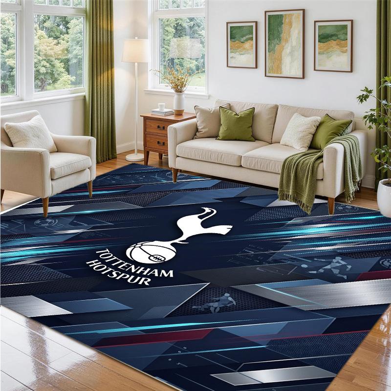 Tottenham Hotspur Design Crystal Velvet Rug Soft Decorative Mat for Bedroom Entrance