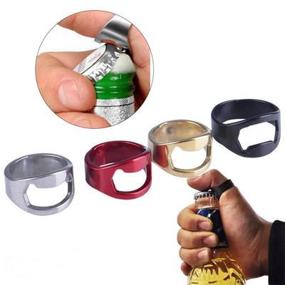 1Pc Home Bar Stainless Steel Beer Bottle Opener Finger Thumb Ring Waiter Tool
