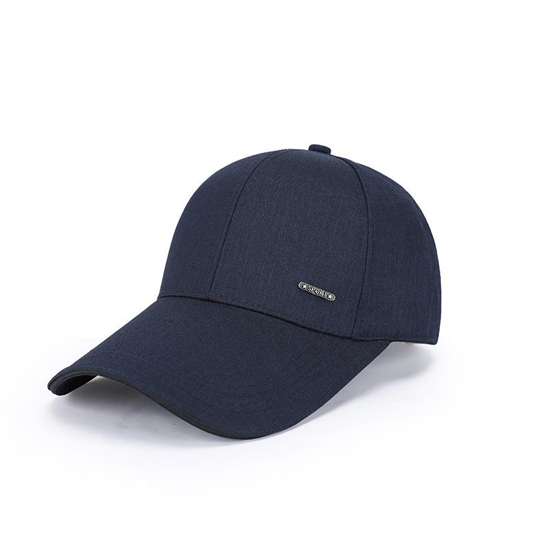 Casquette pour homme printemps et automne à bord étendu, casquette de baseball pare-soleil à grand bord pour l'extérieur, chapeau de mode à grand bord
